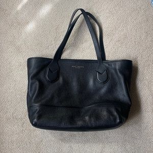 Marc jacobs black leather tote bag